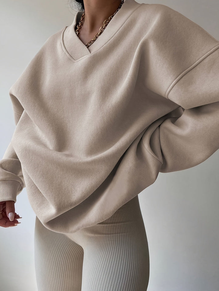 Carys | Women's Relaxed Fit Split-Neck Sweatshirt