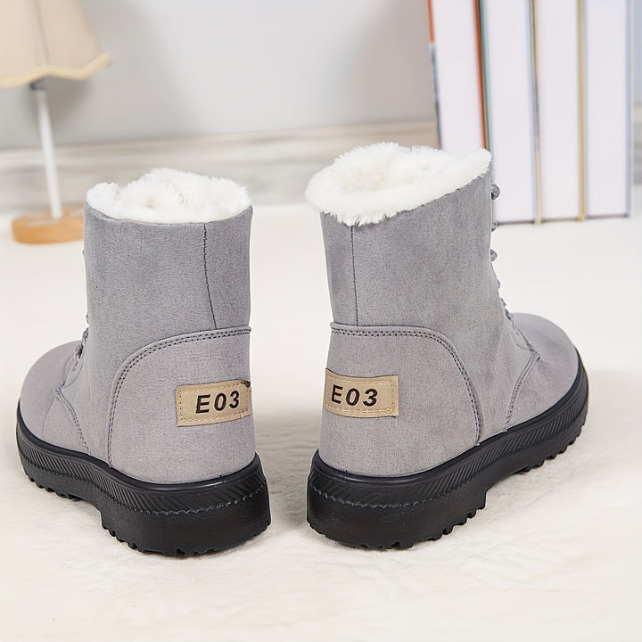 Serena | Women's Fleece-Lined Lace-Up Ankle Boots