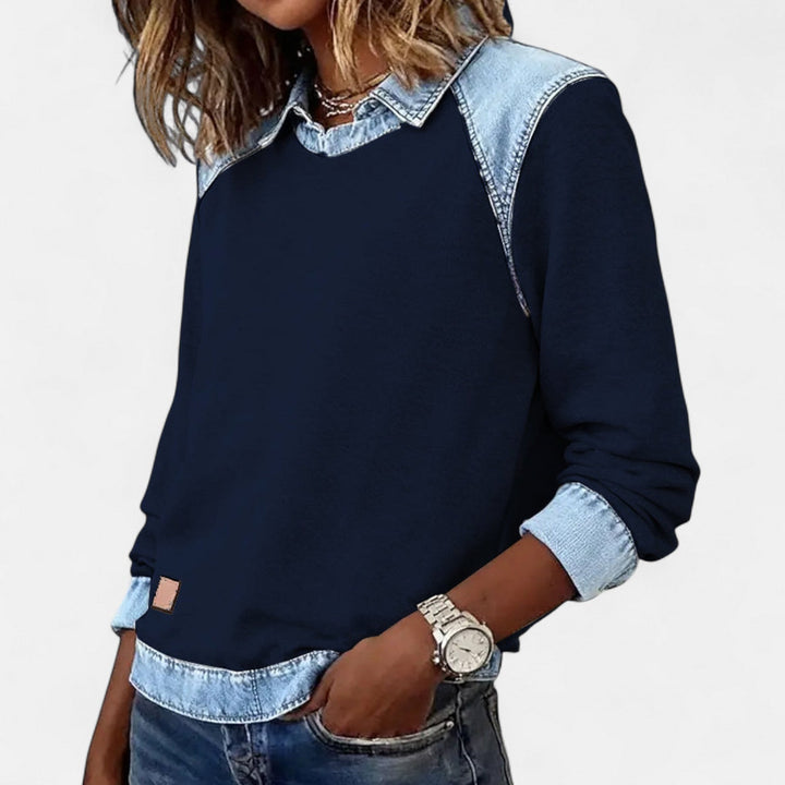 Isla | Women's Two-Tone Collared Jumper