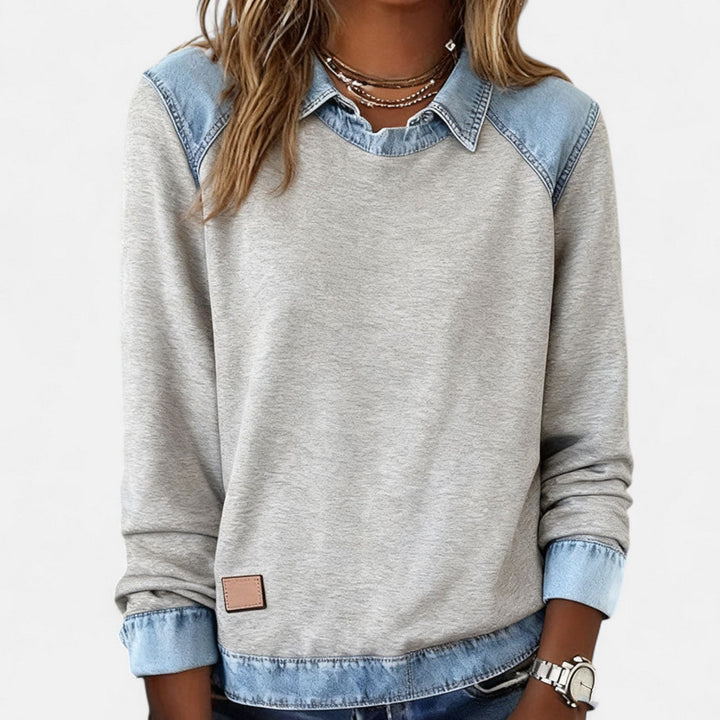 Isla | Women's Two-Tone Collared Jumper