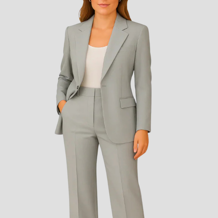 Teresa | Women's Long Blazer and Trouser Suit Set