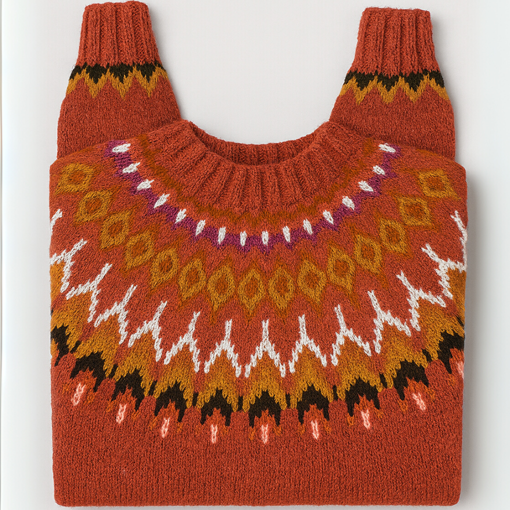 Ingrid | Women's Fair Isle Roll Neck Jumper