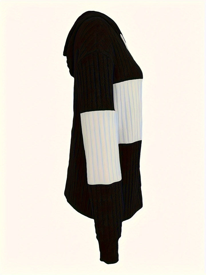 Carmen | Women's Ribbed Colour Block Zip-Up Hoodie