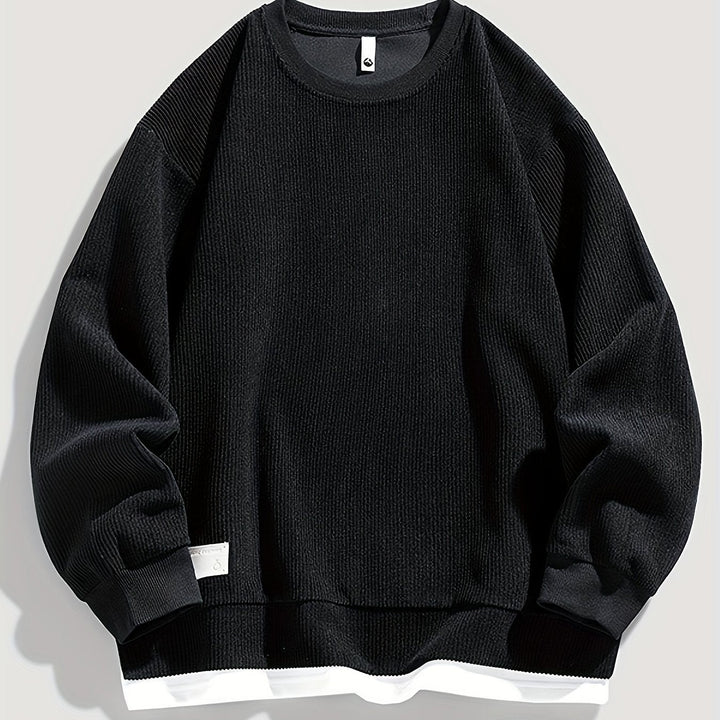 Declan | Men's Layered Crew Neck Sweatshirt