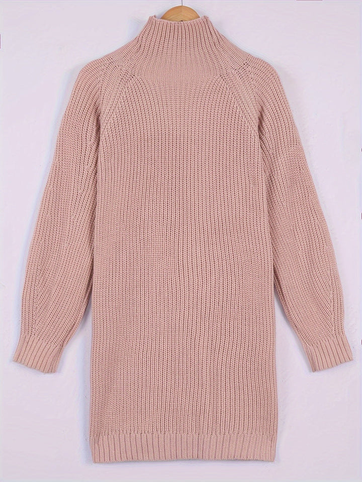 Ada | Women's Relaxed Fit Mock Neck Jumper Dress