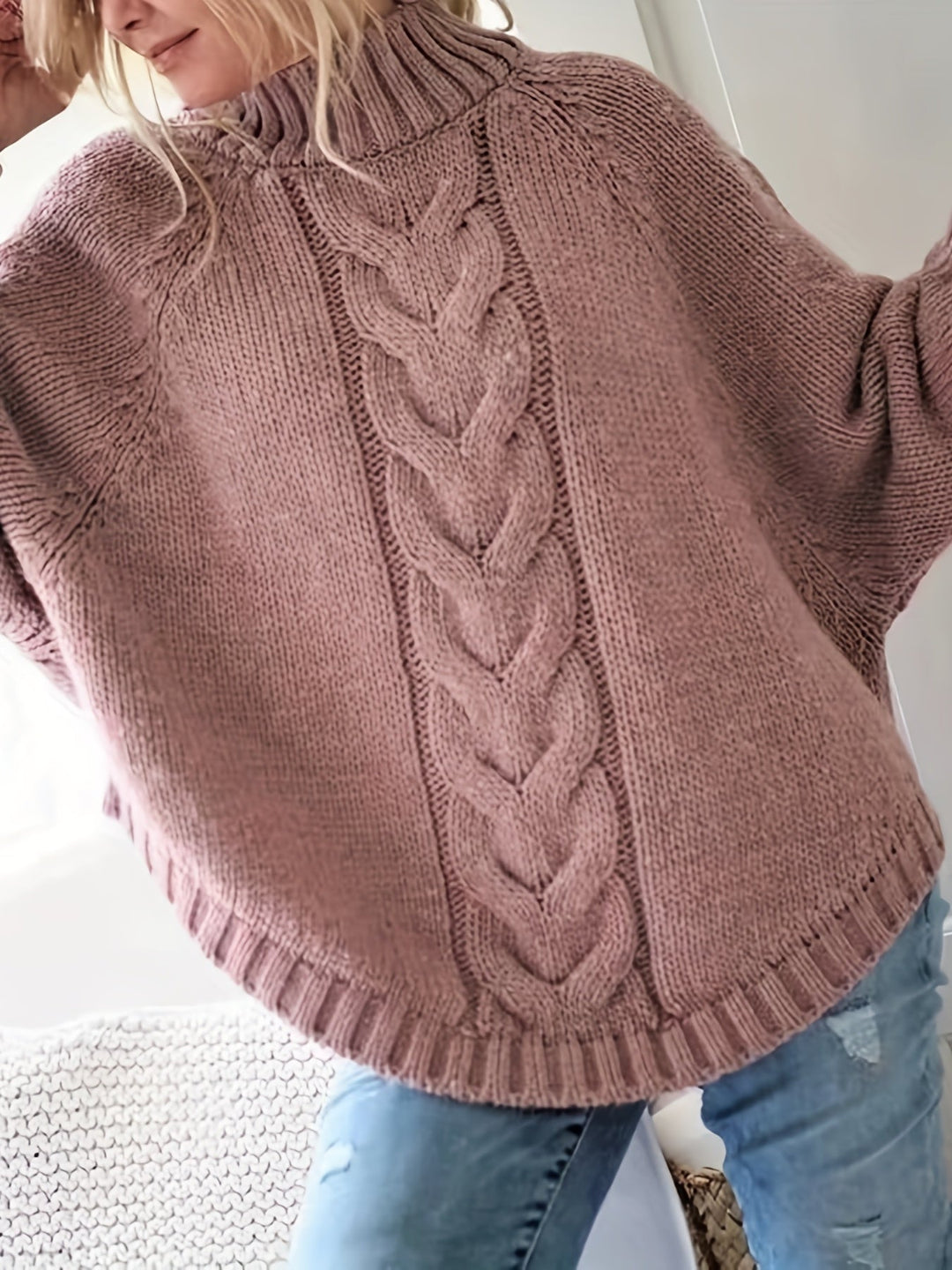 Rhea | Women's Relaxed Fit Cable Knit Jumper