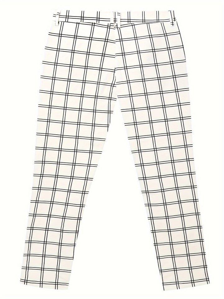 Cormac | Men's Slim Fit Checked Trousers