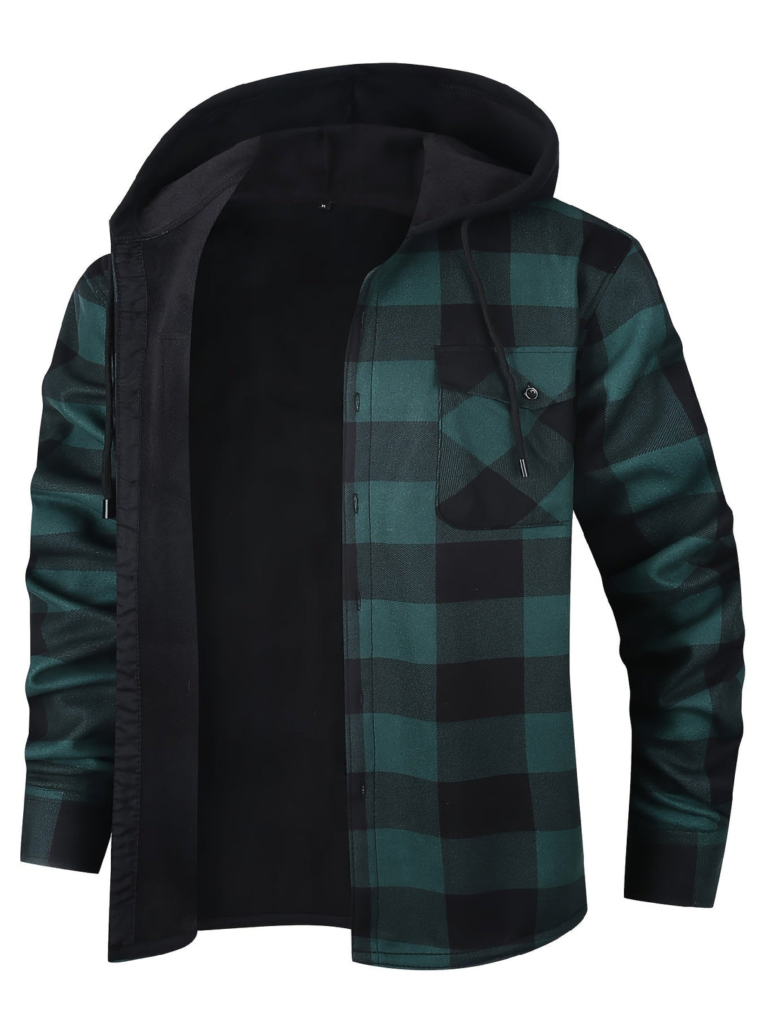 Emmett | Men's Lined Plaid Hooded Shirt Jacket