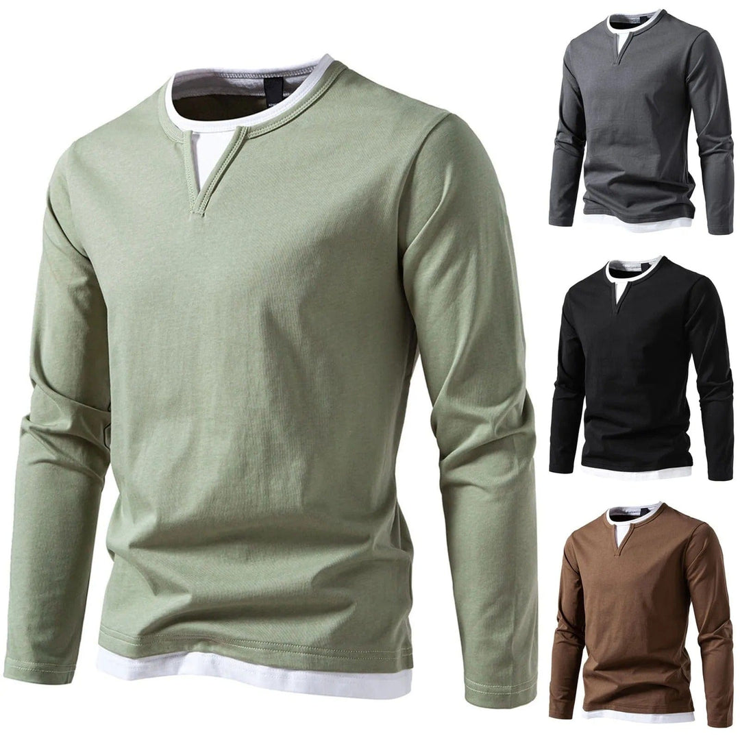 Maurice | Men's Long Sleeve Henley Shirt