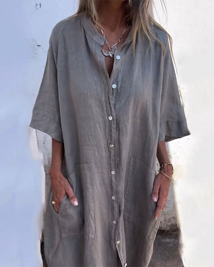 Women's Relaxed Boho Shirt Dress