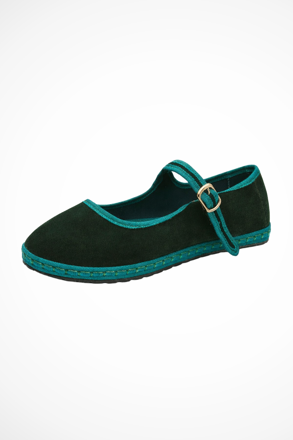 Women's Mary Jane Ballet Flats Buckle Strap Suede