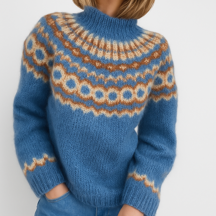 Ingrid | Women's Fair Isle Roll Neck Jumper