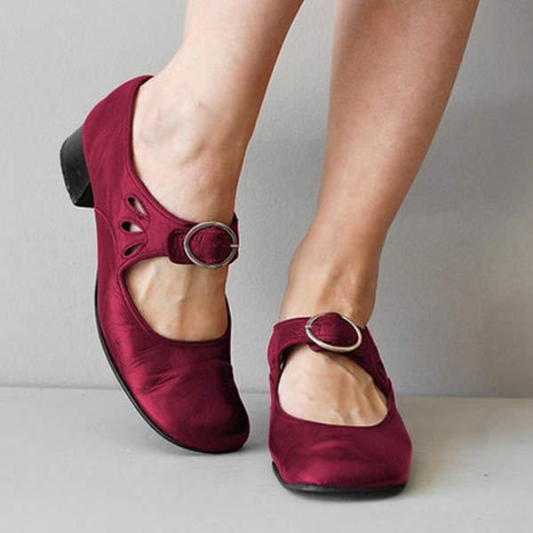 Women's Vintage Round Toe Heels