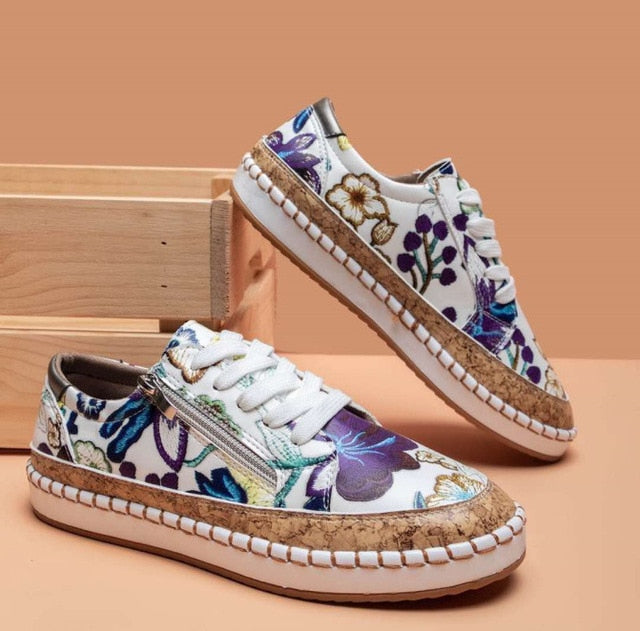 Women's Floral Orthopedic Walking Shoes