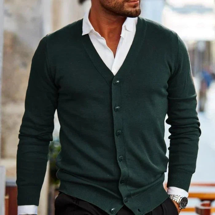 Lawrence | Men's V-Neck Knit Cardigan