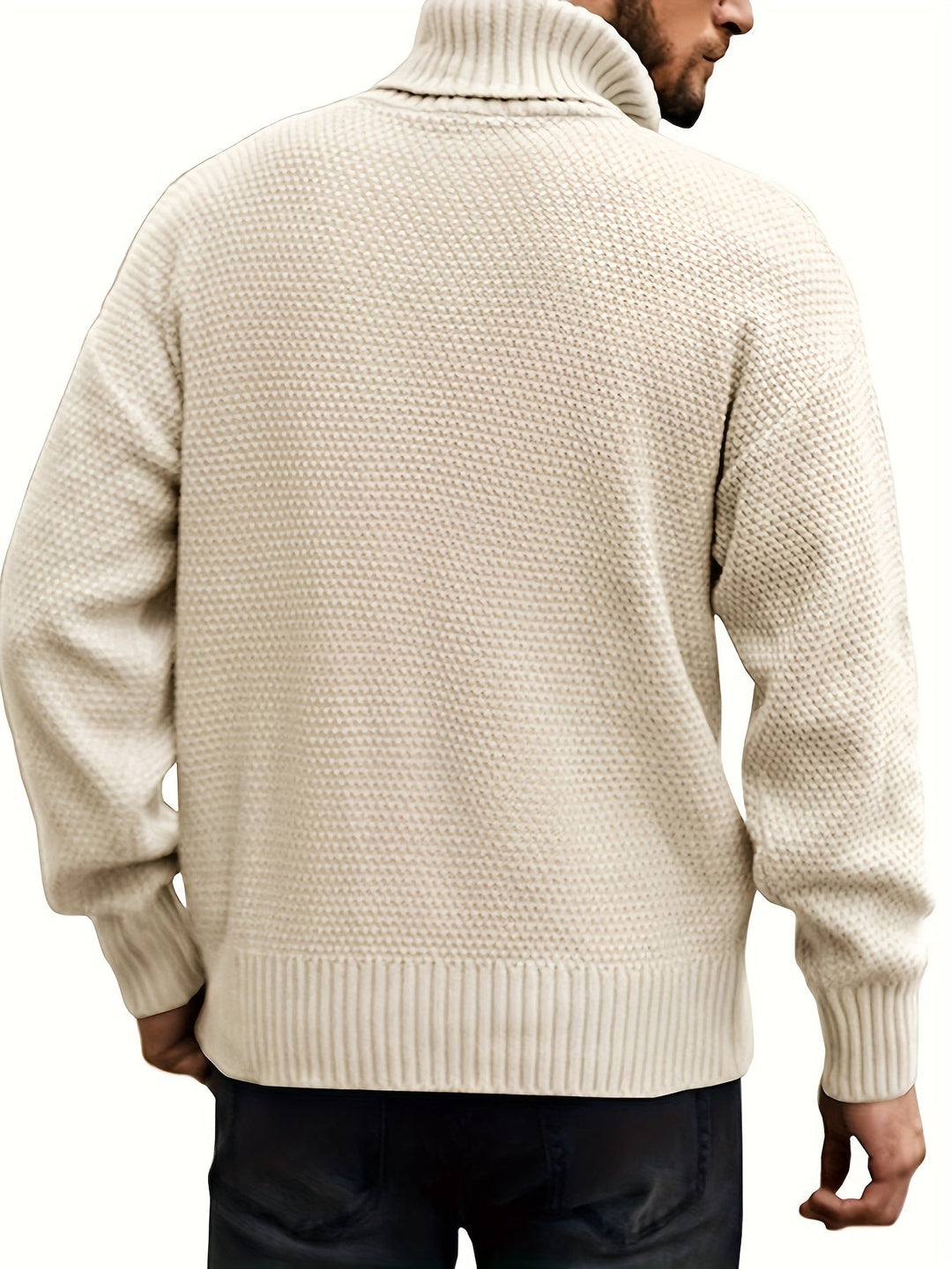 Eamon | Men's Cable Knit Roll Neck Jumper