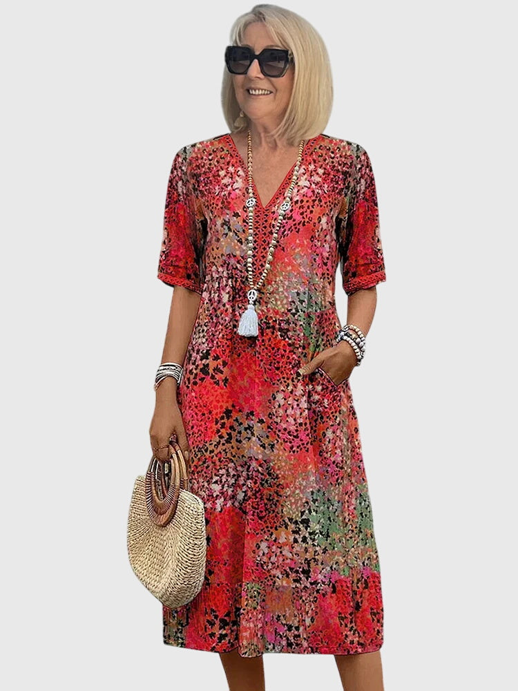 Women's Summer Floral Midi Dress