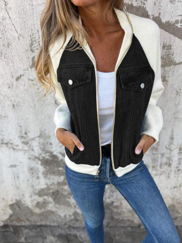Women's V-Neck Zip Jacket