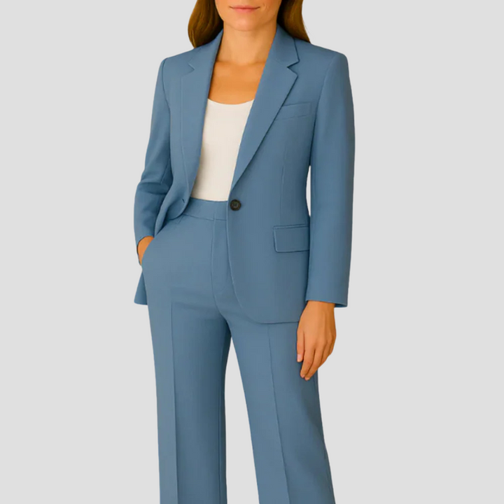 Teresa | Women's Long Blazer and Trouser Suit Set
