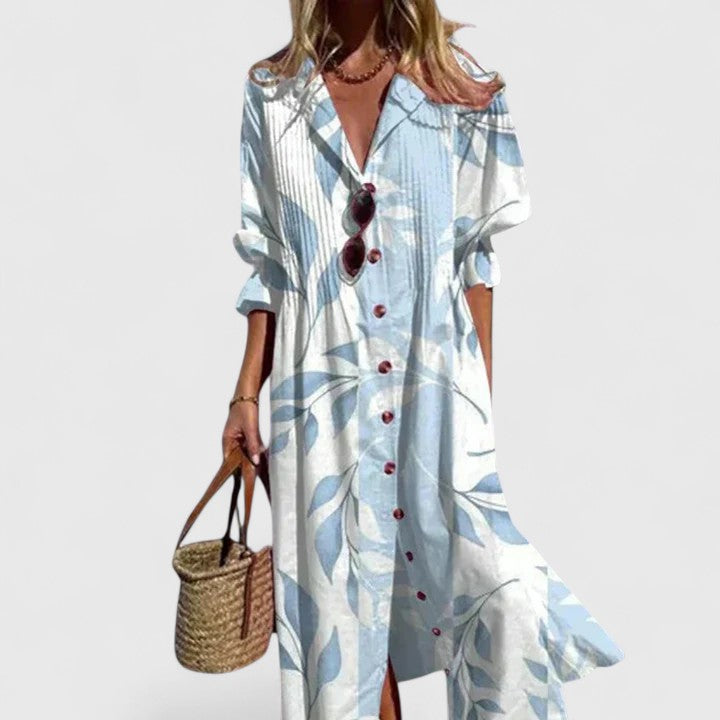 Women's Boho Printed Midi Dress