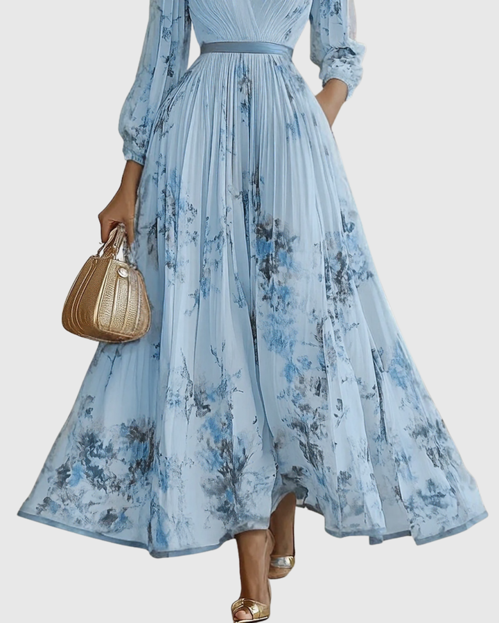 Women's V-Neck Floral Maxi Dress