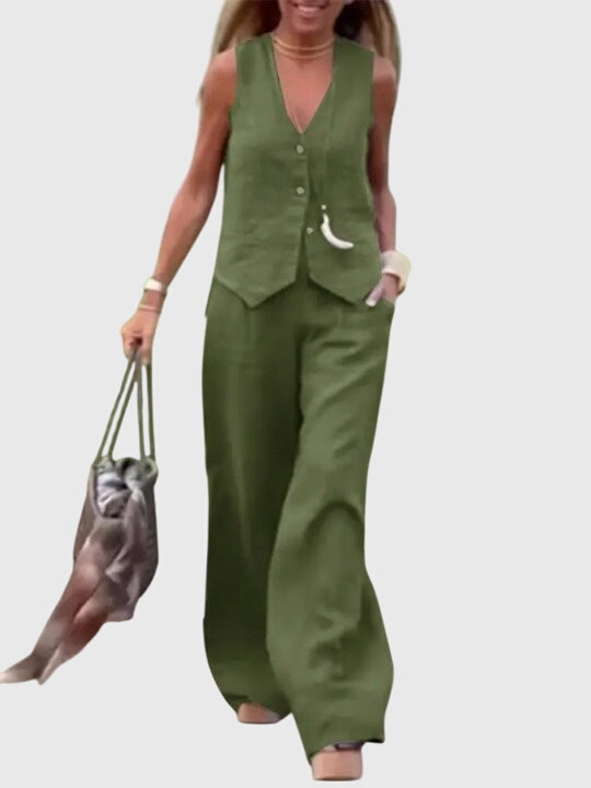 Women's Waistcoat Trouser Set