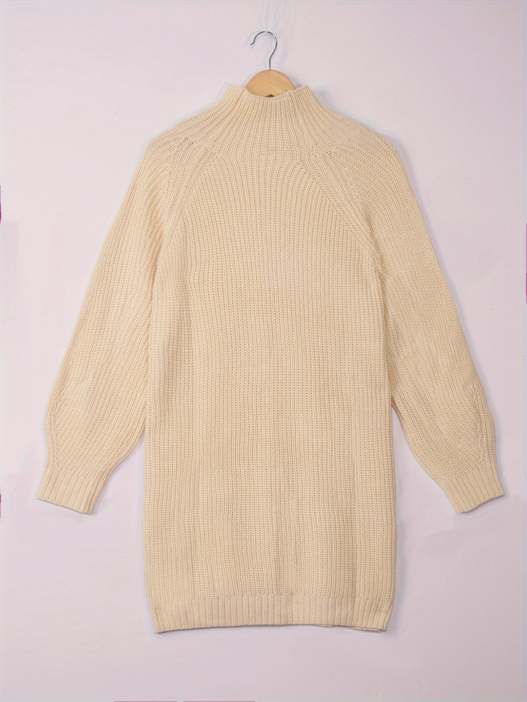 Ada | Women's Relaxed Fit Mock Neck Jumper Dress
