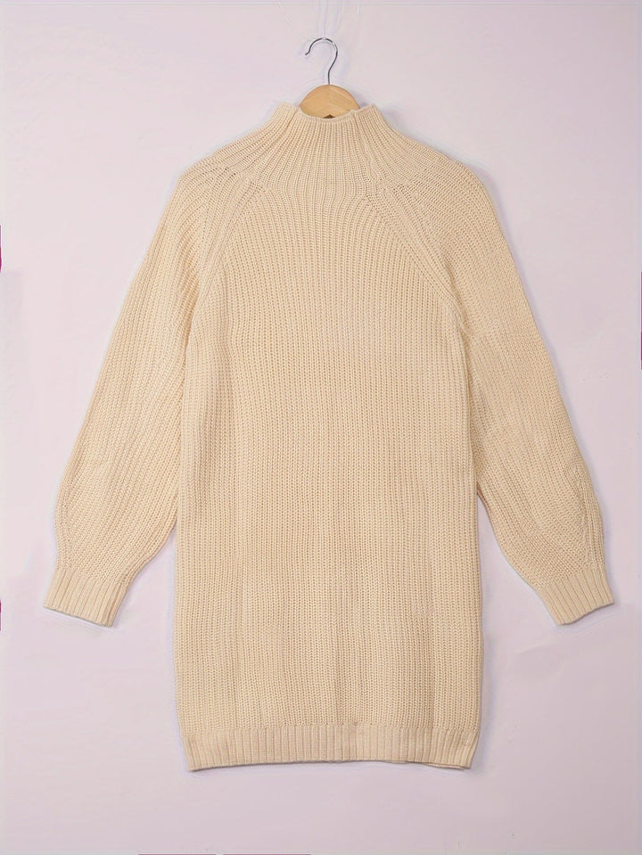 Ada | Women's Relaxed Fit Mock Neck Jumper Dress