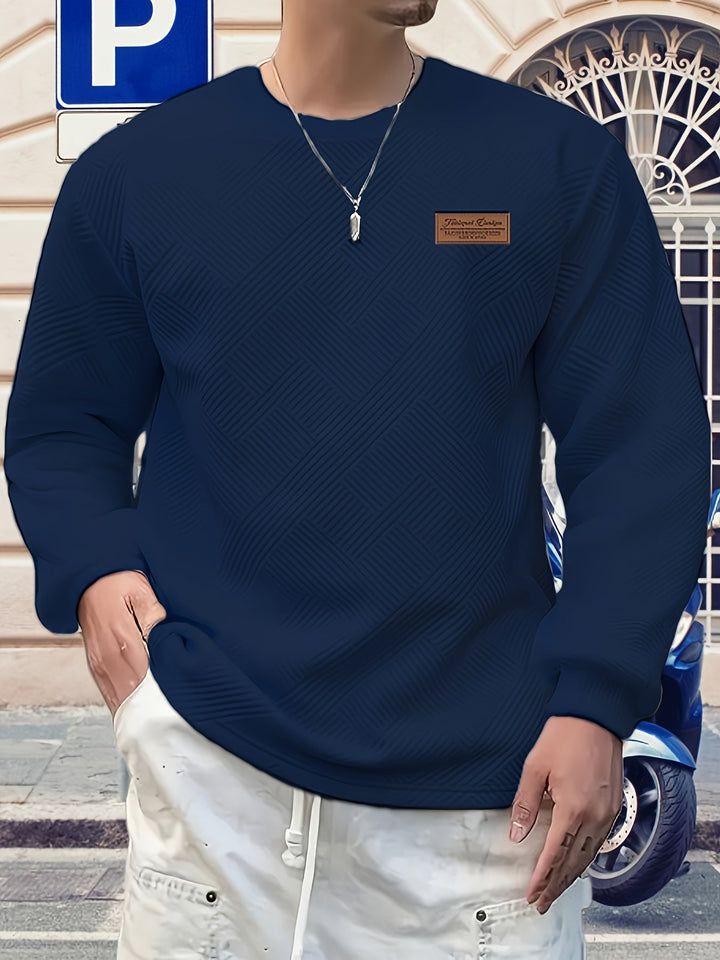 Spencer | Men's Textured Crew Neck Sweatshirt