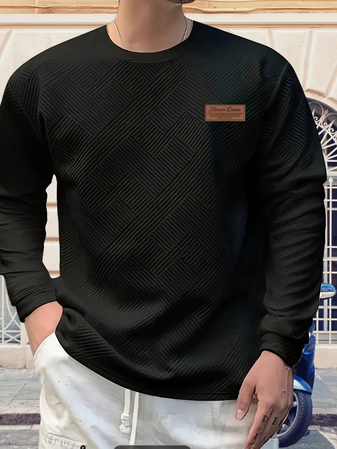 Spencer | Men's Textured Crew Neck Sweatshirt