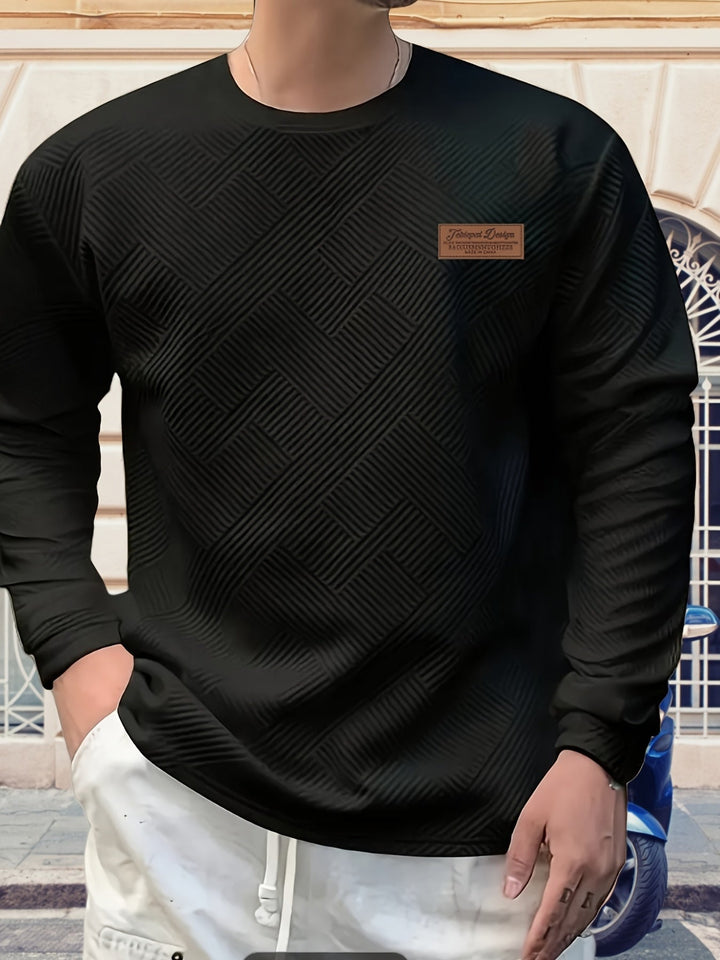 Spencer | Men's Textured Crew Neck Sweatshirt