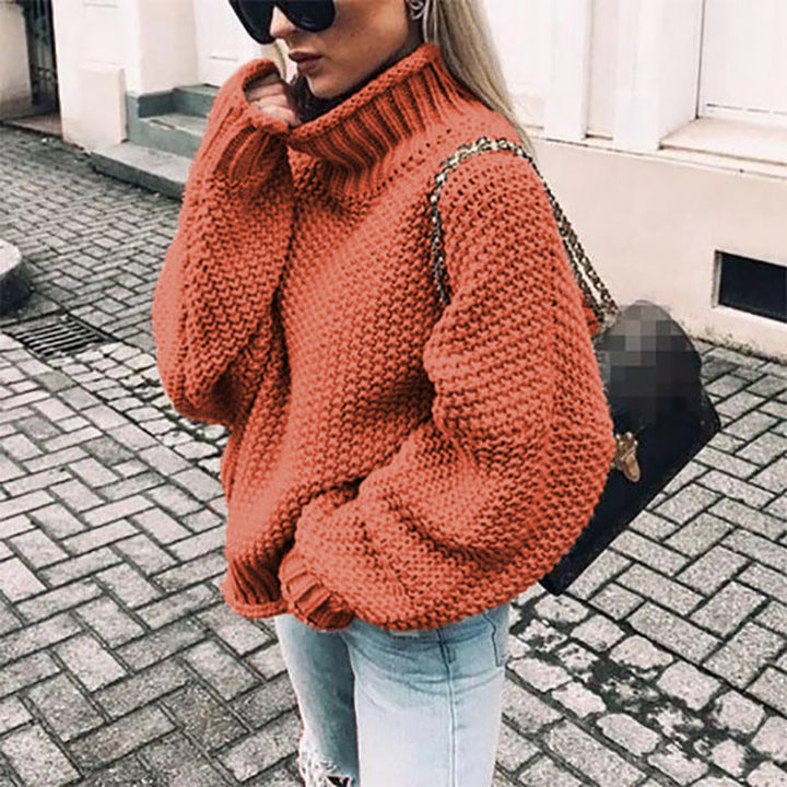 Odette | Women's Chunky Knit Roll Neck Jumper