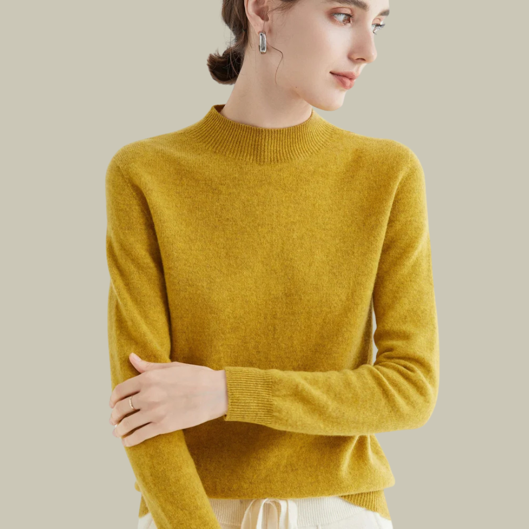 Saskia | Women's Fitted Merino Wool Roll Neck Jumper