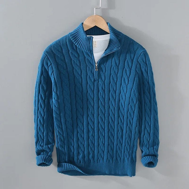 Timothy | Men's Cable Knit Half-Zip Jumper