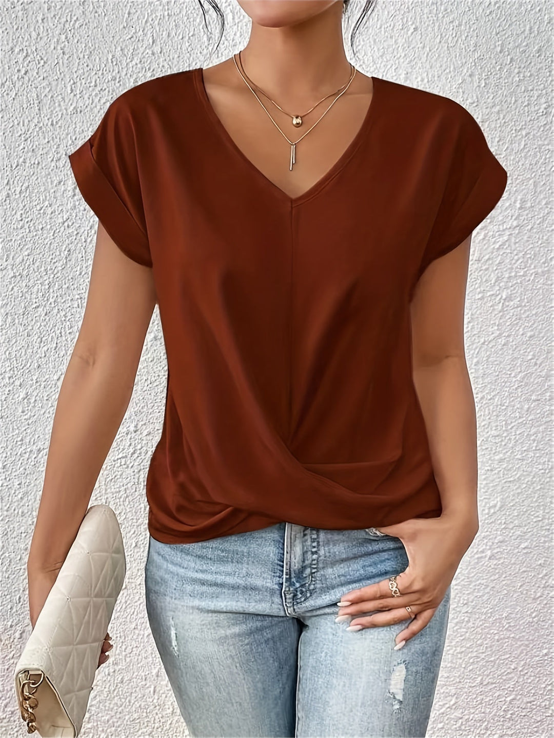 Kay | Women's Knotted V-Neck Top