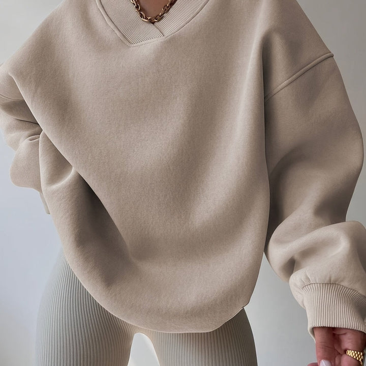 Carys | Women's Relaxed Fit Split-Neck Sweatshirt