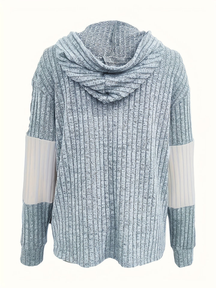 Carmen | Women's Ribbed Colour Block Zip-Up Hoodie