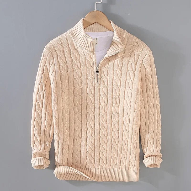 Timothy | Men's Cable Knit Half-Zip Jumper