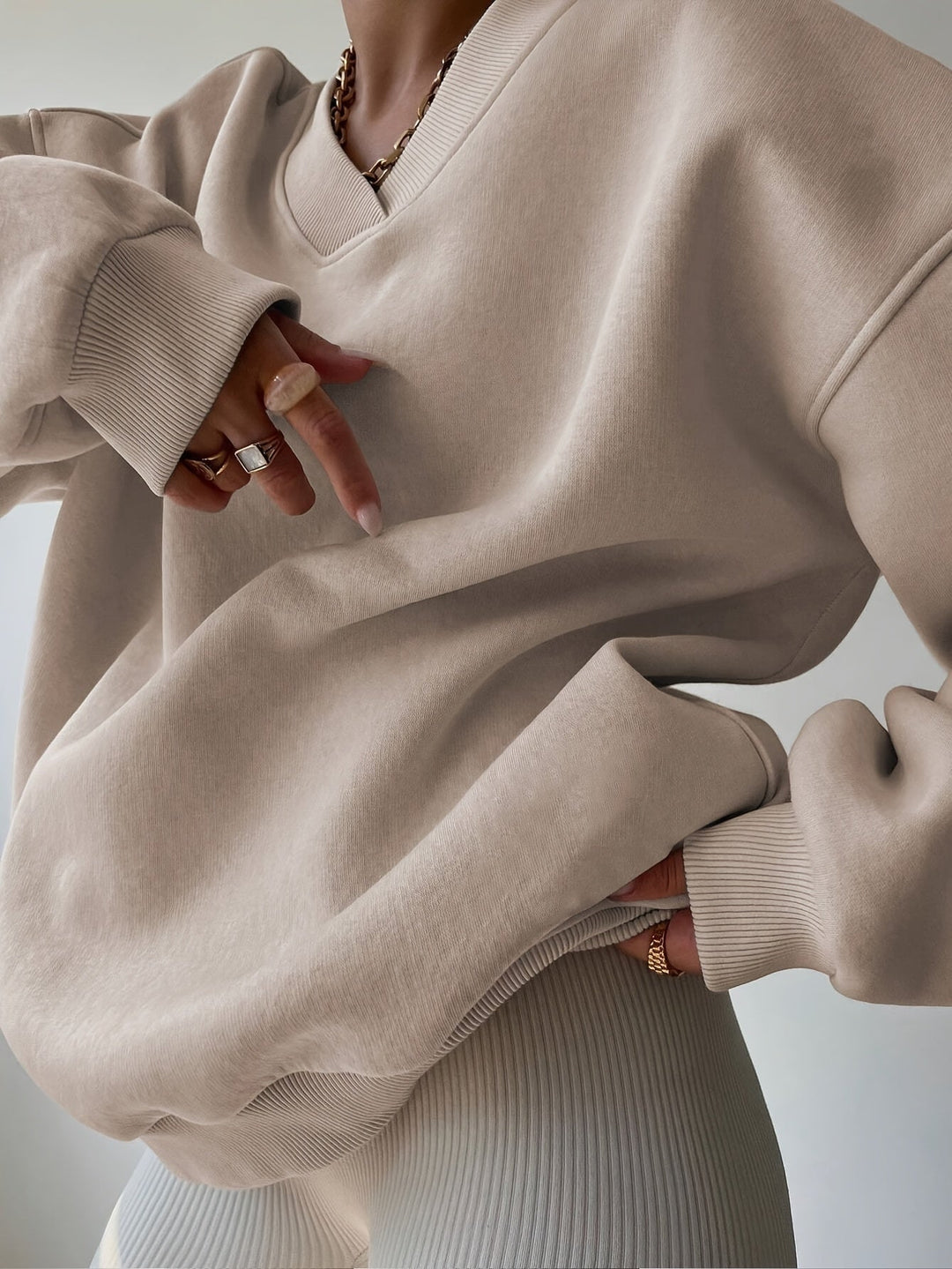 Carys | Women's Relaxed Fit Split-Neck Sweatshirt