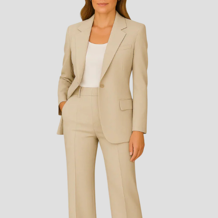 Teresa | Women's Long Blazer and Trouser Suit Set