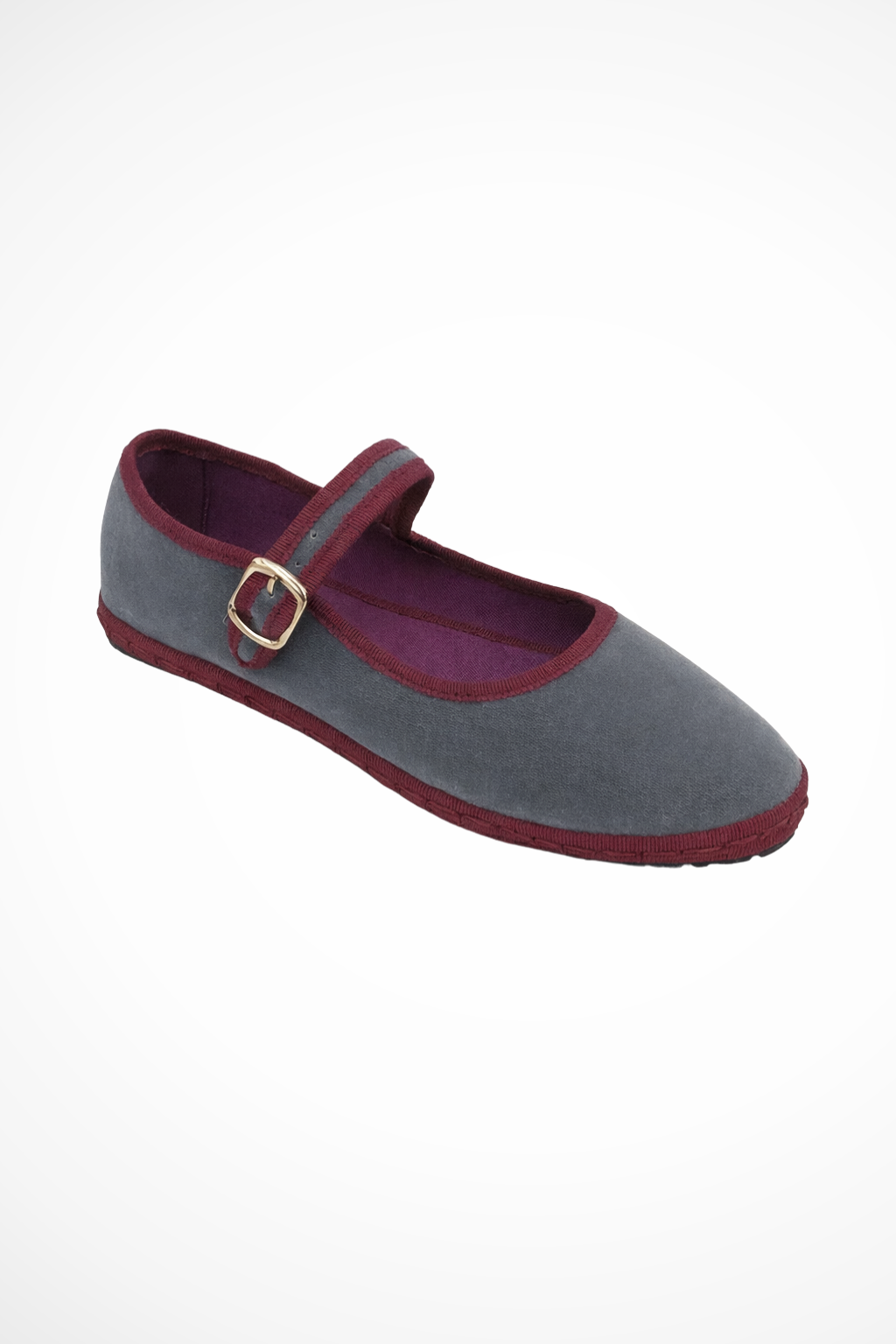 Women's Mary Jane Ballet Flats Buckle Strap Suede