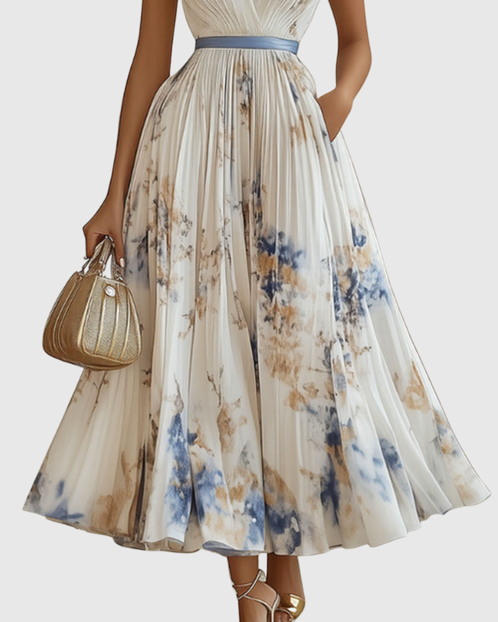 Women's V-Neck Floral Maxi Dress