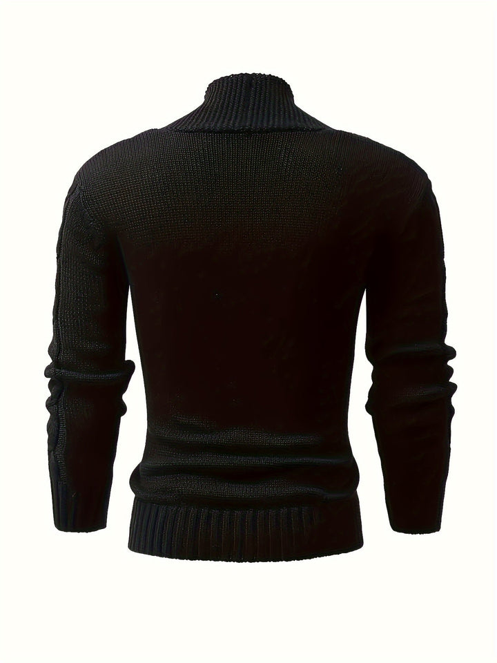 Jenson | Men's Cable Knit Button-Up Cardigan