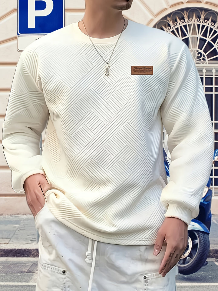 Spencer | Men's Textured Crew Neck Sweatshirt