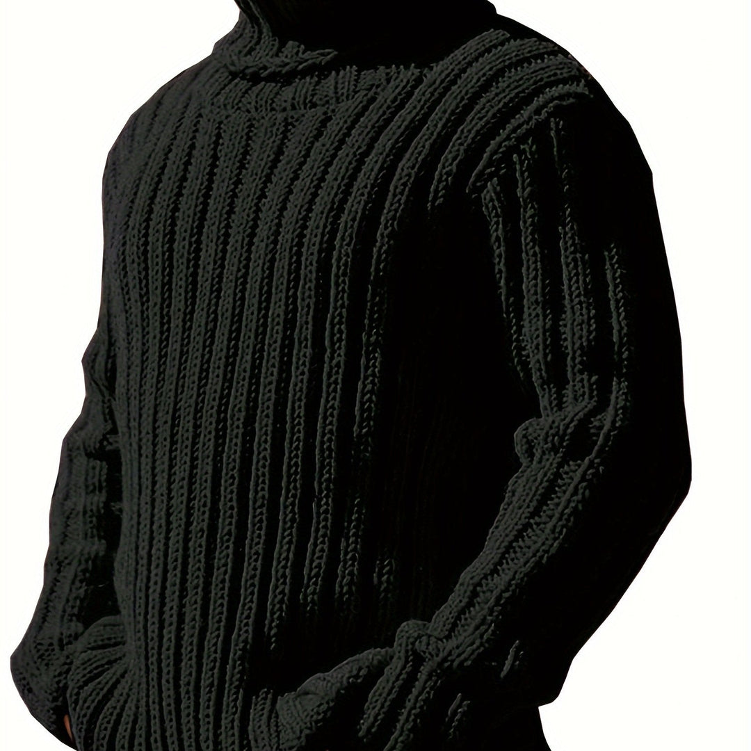 Dexter | Men's Ribbed High Neck Knit Jumper