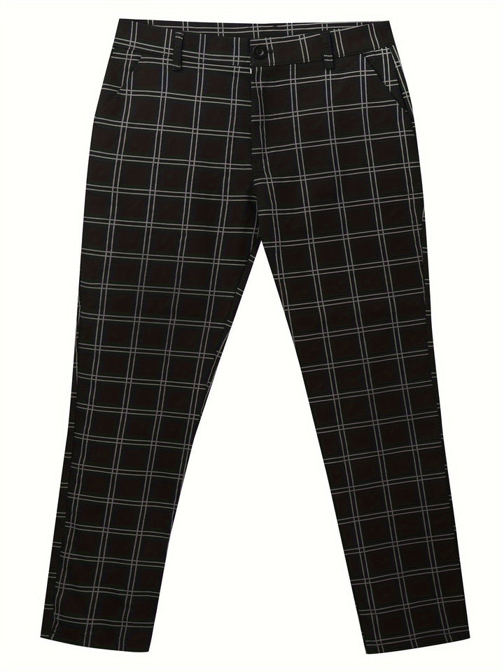 Cormac | Men's Slim Fit Checked Trousers