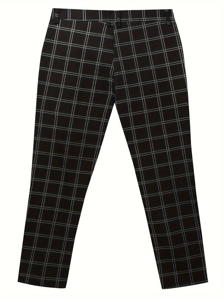 Cormac | Men's Slim Fit Checked Trousers