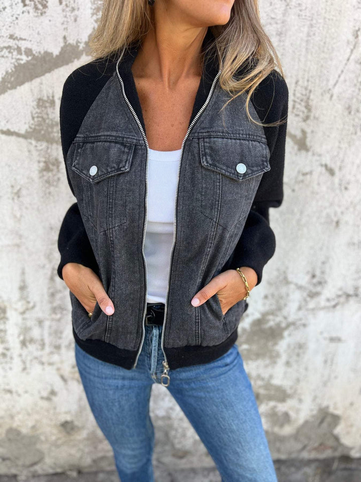 Women's V-Neck Zip Jacket