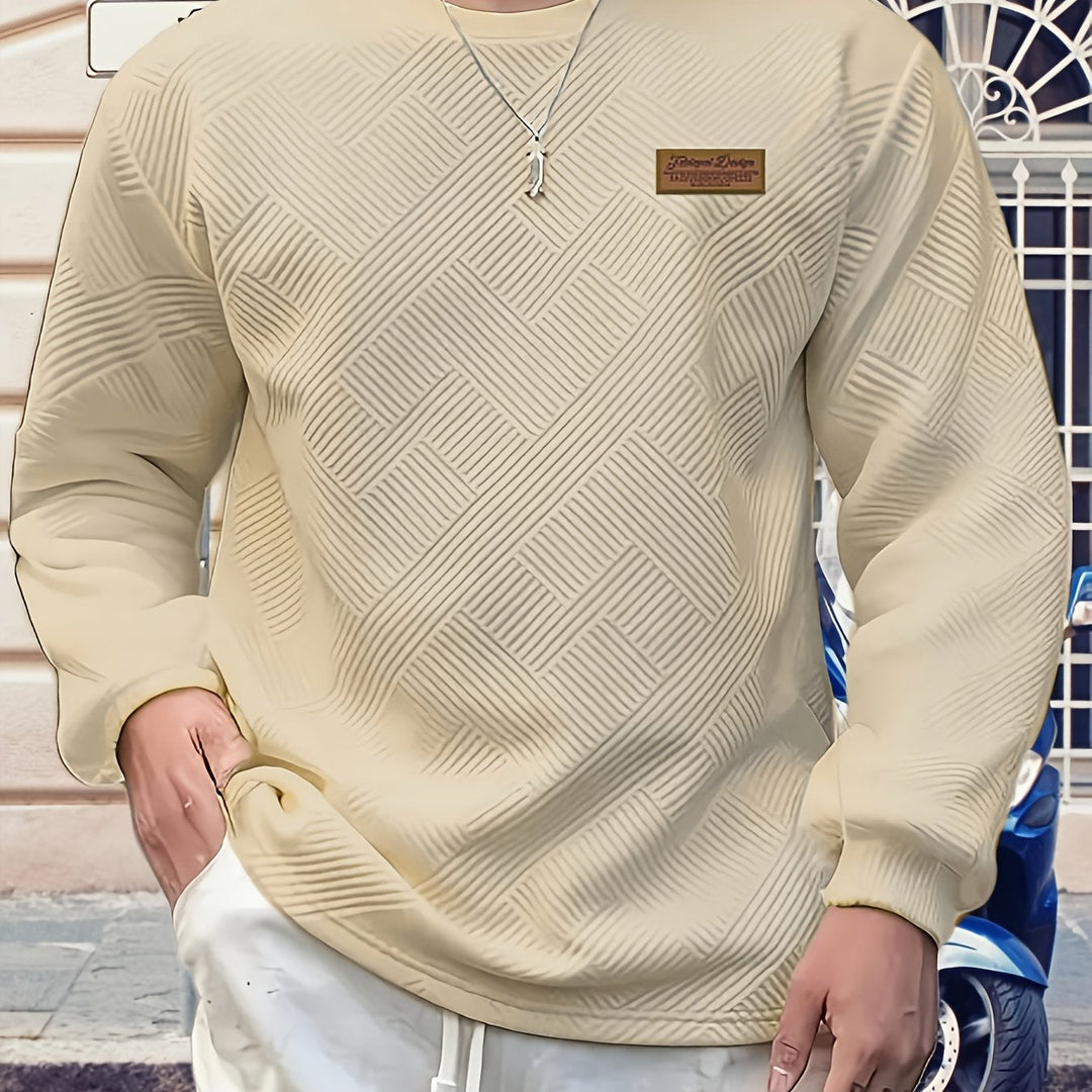 Spencer | Men's Textured Crew Neck Sweatshirt