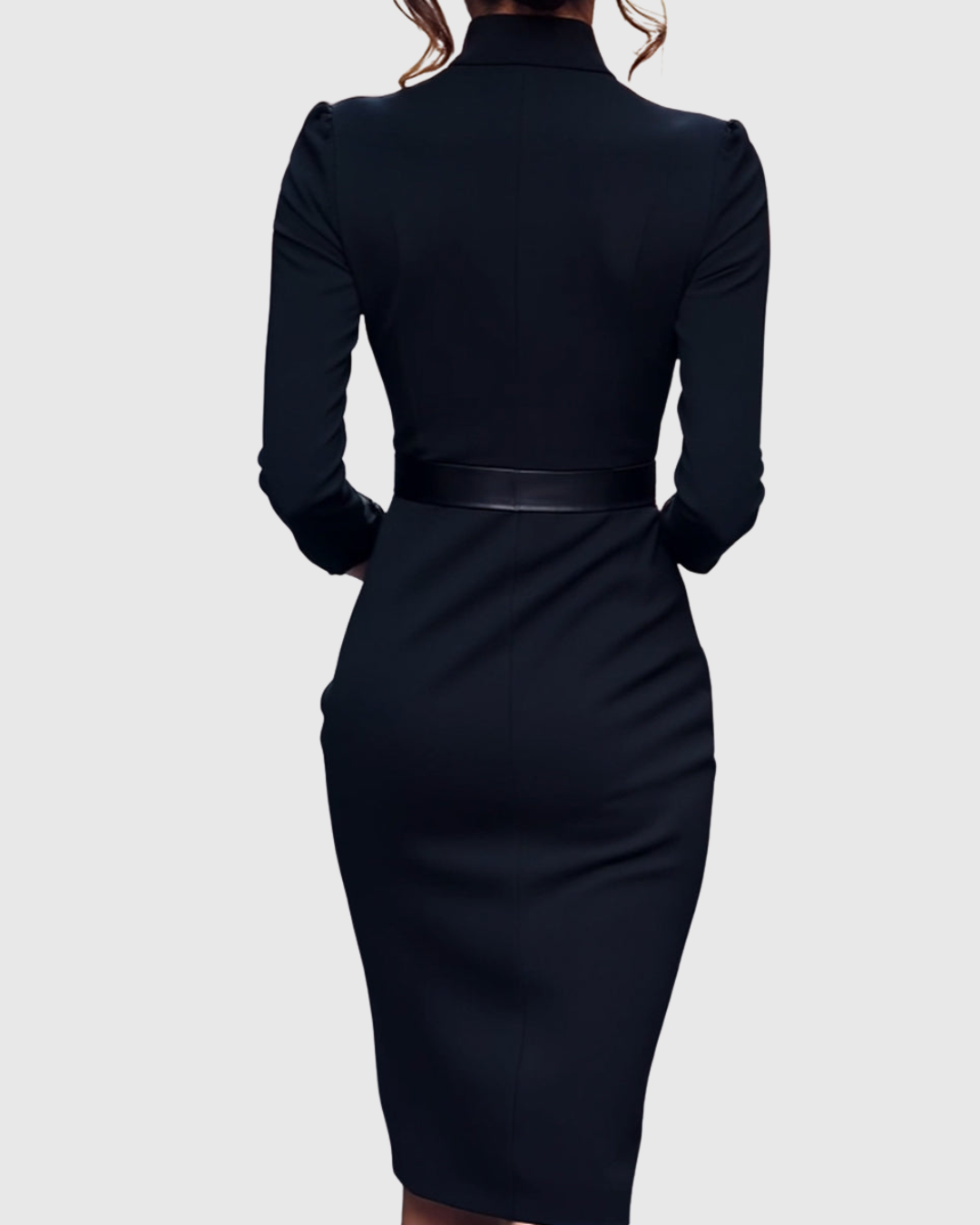 Women's Mock Wrap Midi Dress